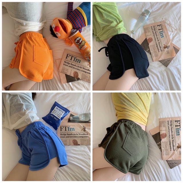 QUẦN ĐÙI THUN THỂ THAO COTTON MỊN MÁT -5 màu thái lan- chạy viền short nữ mua hè mặc nhà | BigBuy360 - bigbuy360.vn