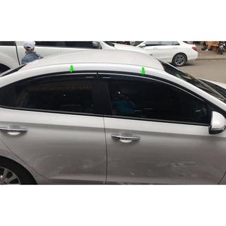 Vè che mưa xe Hyundai Accent 2018 -2023, 2024 - HIỆN NAY Chỉ Inox cao cấp, dày dặn, sáng bóng