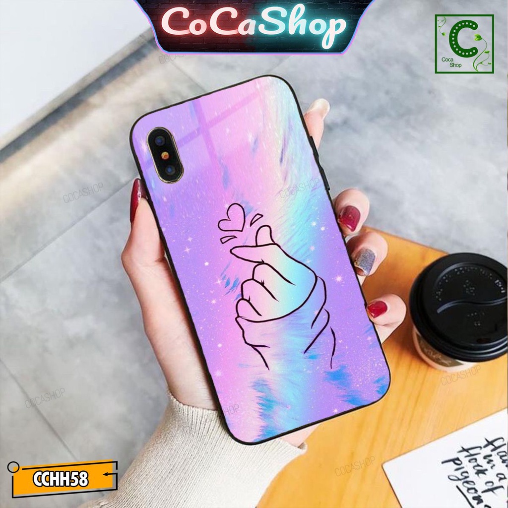 Ốp lưng iphone mặt kính cực đẹp, siêu bền  - Trái tim mộng mơ - 6/6plus/6s/6splus/7/7plus/8/8plus/x/.....