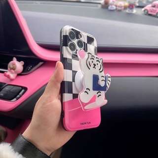 Ốp lưng màu hồng Pink Tiger - Tặng Kèm Postick