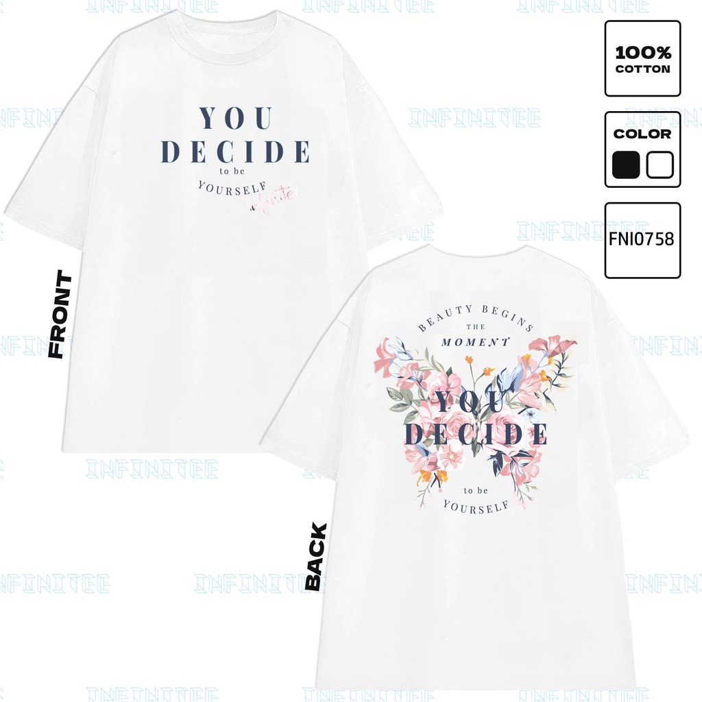 Áo thun INFINITEE Fni0758, Thun 100% Cotton - form rộng Unisex.
