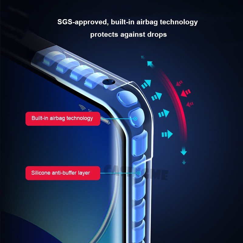 Ốp điện thoại trong suốt có túi khí chống sốc và giá đỡ cho OPPO Reno 5 4G/Reno 5 5G/Reno 5Pro 5G