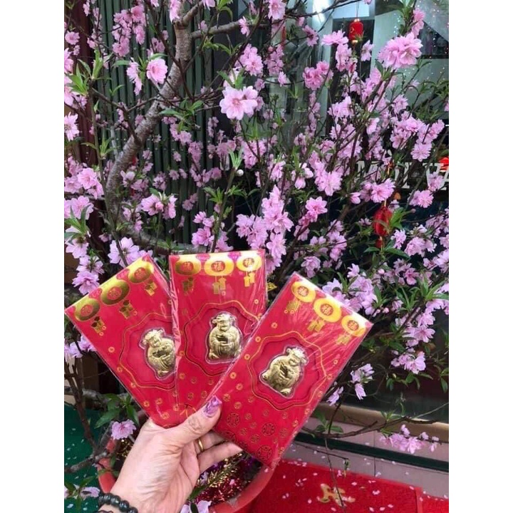 COMBO Bao lì xì ông thần tài mạ vàng may mắn tài lộc đến mọi nhà