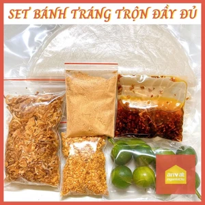 SET BÁNH TRÁNG TRỘN ĐẦY ĐỦ - BÁNH TRÁNG PHƠI SƯƠNG SIÊU DẺO, TOPPING NHÀ LÀM AN TOÀN, CHẤT LƯỢNG