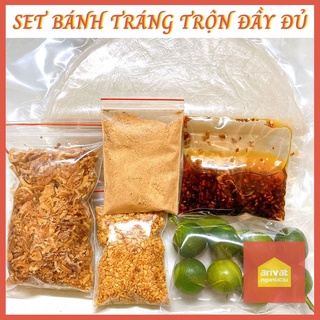 SET BÁNH TRÁNG TRỘN ĐẦY ĐỦ - BÁNH TRÁNG PHƠI SƯƠNG SIÊU DẺO, TOPPING NHÀ LÀM AN TOÀN, CHẤT LƯỢNG