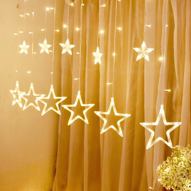 Dây Đèn Led Trang Trí 3M Thả Rủ Ngôi Sao May Mắn , Màn Thả Đèn Trang ...