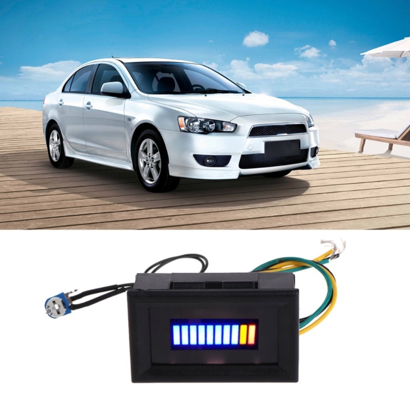 Đồng Hồ Đo Mức Độ Nhiên Liệu Có Đèn LED 12V Thông Dụng Cho Xe Hơi Xe Máy