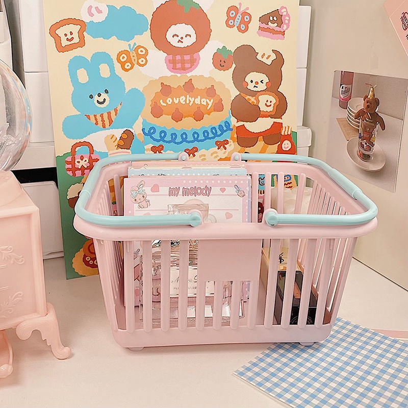 Giỏ Đựng đồ Có Tay Cầm Xếp Chồng Tiện Dụng (   hot)