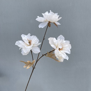 Hoa giả - Hoa hải quỳ giả 66cm cành 3 bông decor, trang trí nhà cửa văn phòng sang trọng