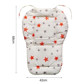 Đệm lót ghế xe đẩy chất liệu cotton in họa tiết dễ thương có thể gấp gọn tiện dụng cho bé