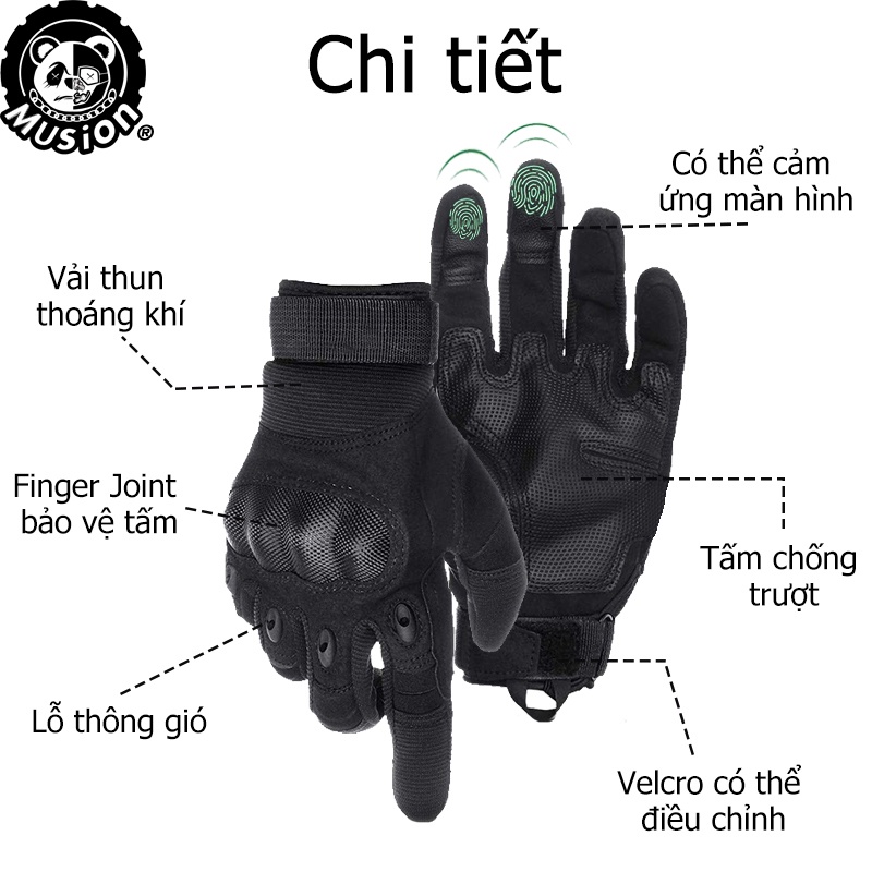 Găng tay Musion màn hình cảm ứng chắc chắn chống trượt có thể điều chỉnh thoáng khí