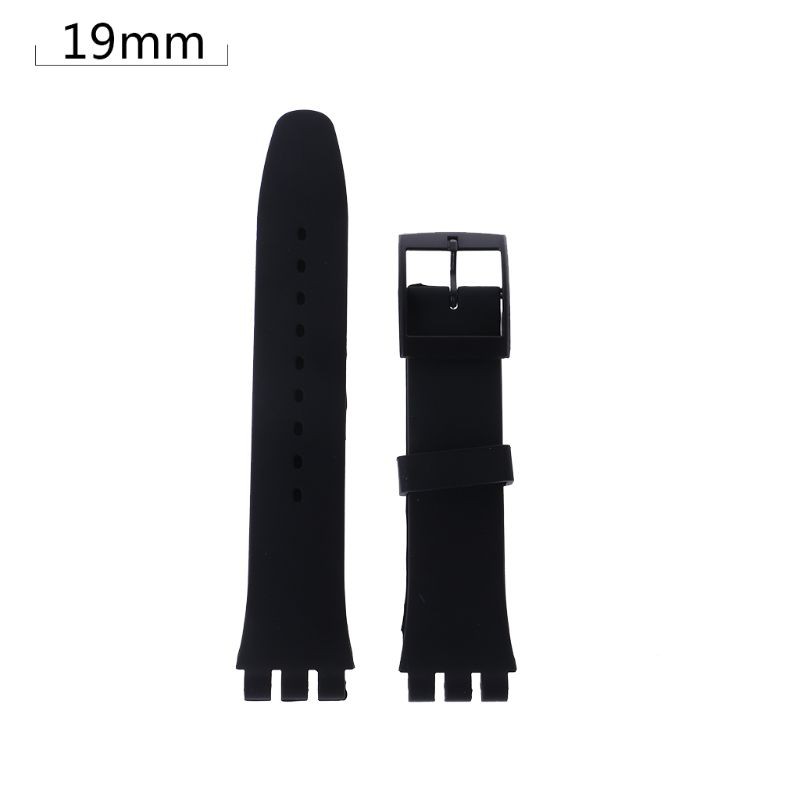 Dây Đeo Silicon Chống Nước Thay Thế Cho Đồng Hồ Swatch 16mm 17mm 19mm 20mm