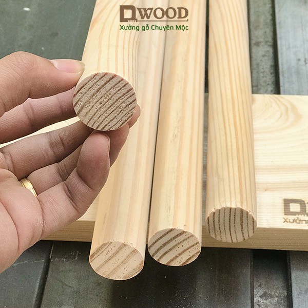 Ảnh Thanh Gỗ Tròn Dwood Đường Kính 2cm, 3cm - Chiều Dài Tự Chọn 3