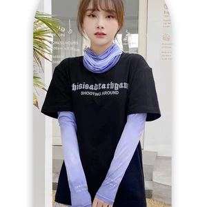 Combo Găng tay dài và vải che mặt cotton mát cao cấp dành cho nam nữ chống tia UV lái xe, đi phượt