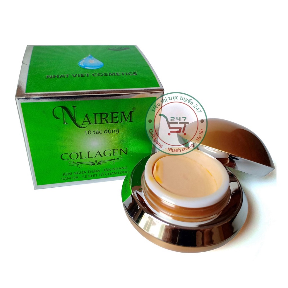 Kem Năm Tàn nhang Trắng da Giữ ẩm ngừa Thâm Sạm da Se khít lỗ chân lông NaiRem 25g (Xanh lá)