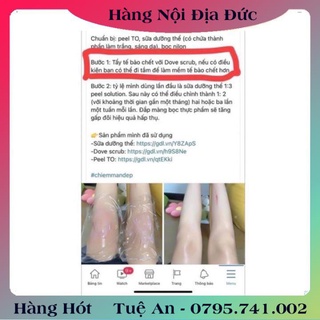 Tẩy tế bào chết, tẩy da chết body DOVE và dưỡng thể body nội địa Đức, Đủ Bill và Review .