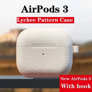 Vỏ silicon họa tiết vải thiều cho tai nghe AirPods 3/Pro/2, tương thích Apple, gencase