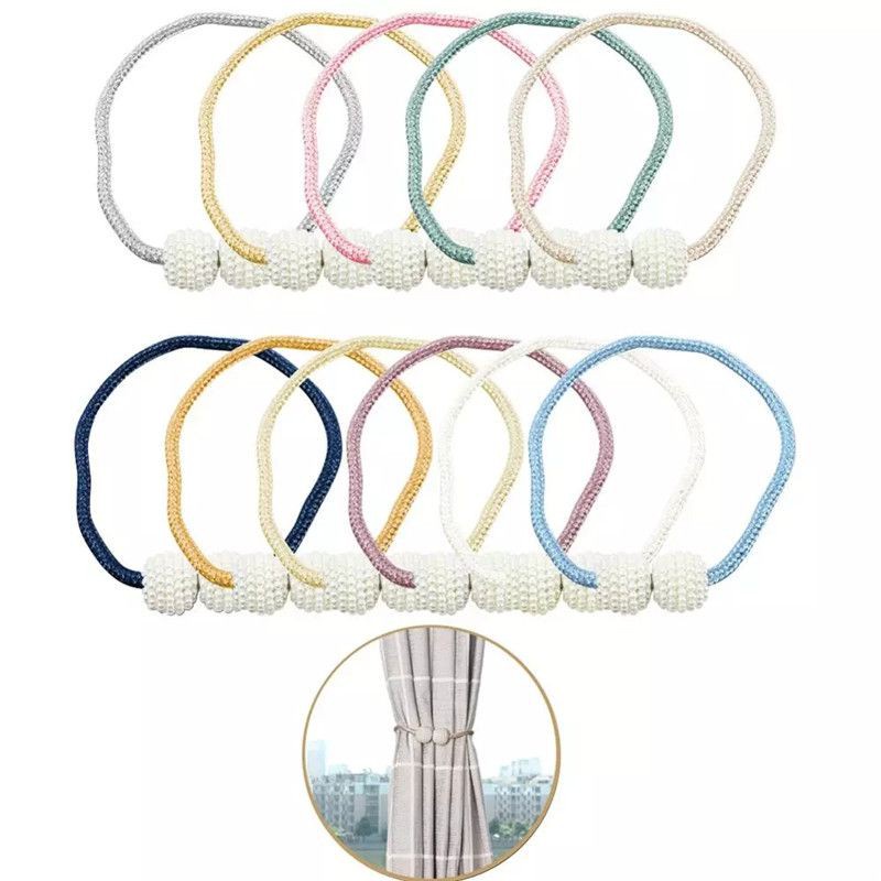 Dây buộc rèm dạng nam châm hút thiết kế dây bện tiện lợi không cần khoan lỗ