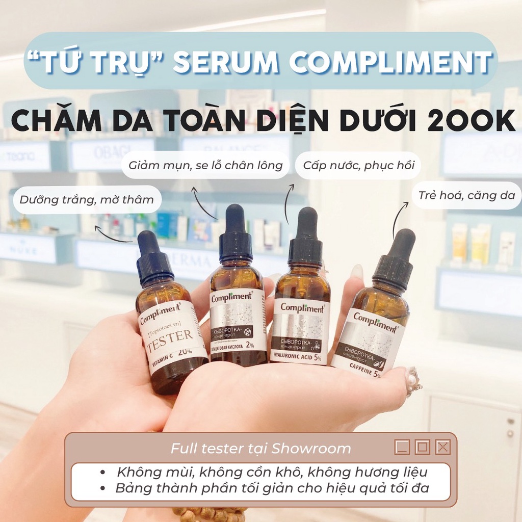 Serum Compliment 20% Vitamin C dưỡng trắng, mờ thâm, căng bóng da ...