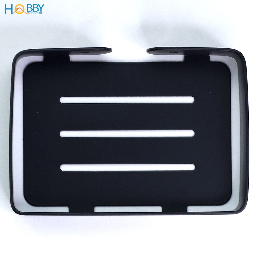 Kệ đựng xà phòng Inox 304 sơn đen Hobby Home Decor SB8 dán hoặc khoan