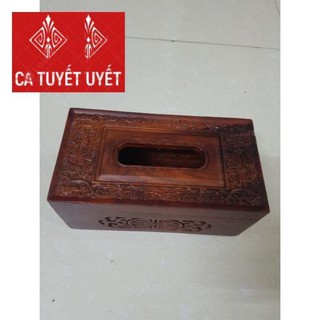 Hộp đựng giấy ăn gỗ hương cao cấp