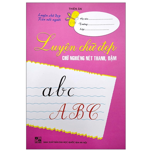 Sách Luyện Chữ Đẹp Chữ Nghiêng Nét Thanh, Đậm | Shopee Việt Nam