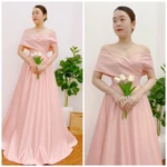 VÁY CƯỚI ĐI BÀN TRỄ VAI  CÔ DÂU SIÊU XINH( có sẳn)full size S/M/L/XL ( nhận may theo số đo) ẢNH  VIDEO SHOP TỰ CHỤP 100 — ảnh 3