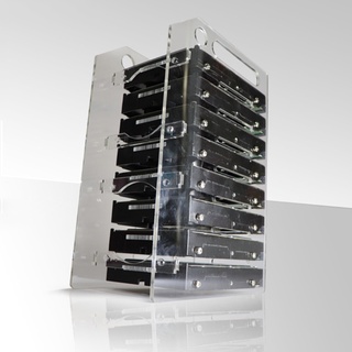 Dusur Khay Nhựa acrylic Nhiều Tầng Đựng Ổ Cứng 3 5in hdd ssd diy Có Quạt Tản Nhiệt