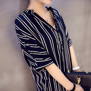 Áo sơ mi voan nữ phong cách hàn quốc áo baju wanita plus size váy