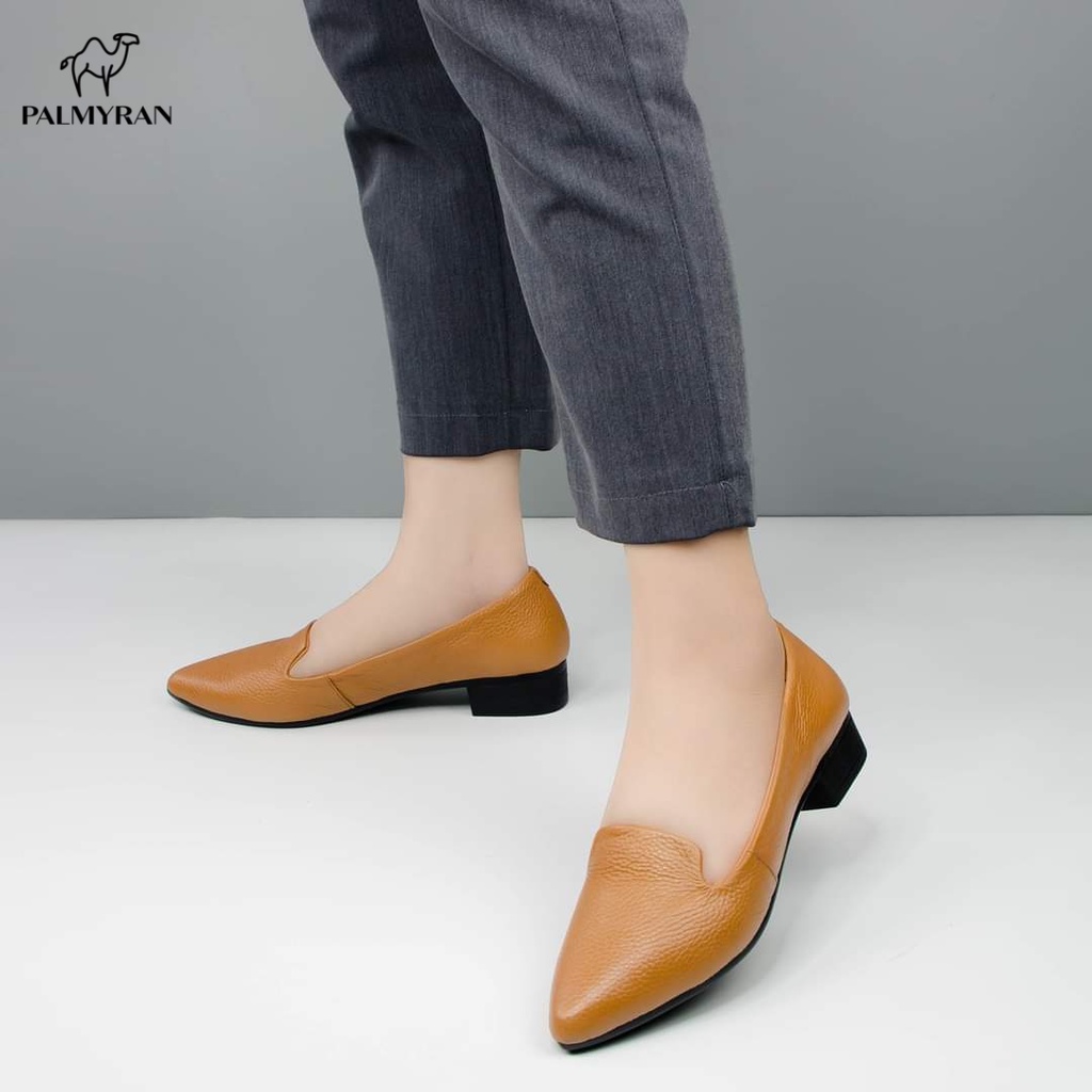 Giày nữ cao gót 3cm da bò thật cao cấp palmryan ST26