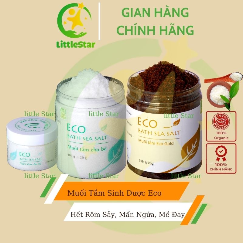 Ảnh Muối Tắm Bé Eco Sinh Dược 200g - Giảm Rôm Sảy , Mề Đay , An Toàn Cho Bé Sơ Sinh 3