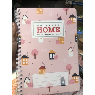 Sổ A4 Home lò xo kép 300 trang- giấy kẻ ngang