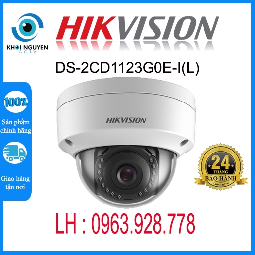 Camera IP Dome Hồng Ngoại 2.0 Megapixel HIKVISION DS-2CD1123G0E-I(L ...