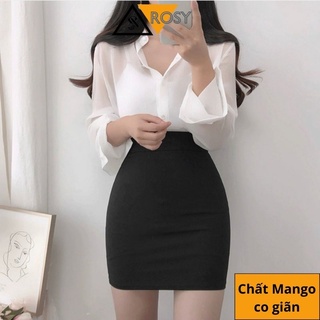 Chân váy công sở chữ A co giản xẻ tà chất mango siêu thanh lịch nhẹ nhàng cho nữ nhiều mẫu CV01 Rusy