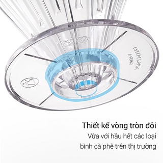 Volcano Phểu pha lọc cà phê, phễu V60 Cafede Kona nhựa PCTG