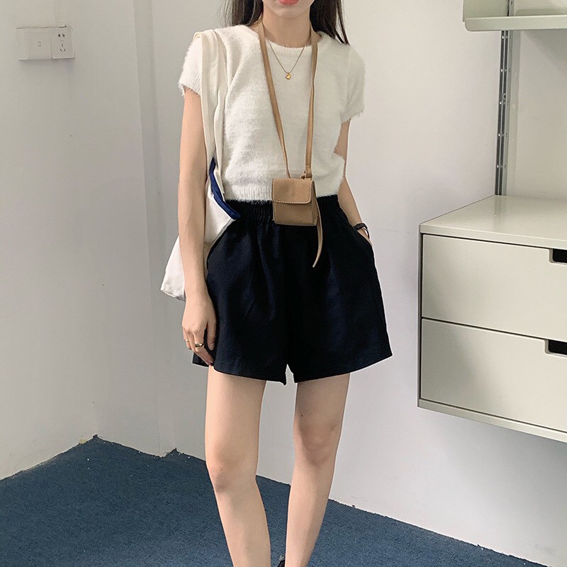 Ảnh Quần short nữ silive quần đùi nữ cạp chun phong cách trẻ trung 4