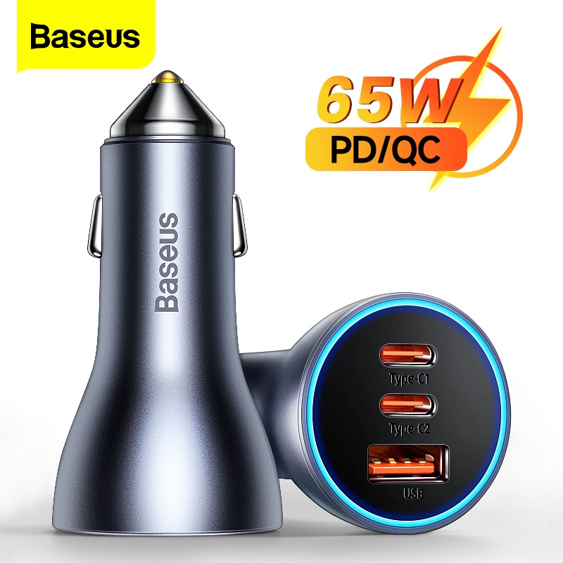 Ảnh Tẩu sạc nhanh Baseus 65W / 60W 3.0 trên xe hơi thích hợp cho iPhone 13 Pro Max Xiaomi 1