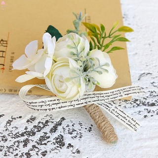 Phụ Kiện Hoa Hồng Giả Cài Áo Dành Cho Cô Dâu Chú Rể Trong Tiệc Cưới