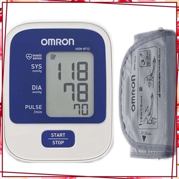 (Giá Không Tưởng) Sản phẩm Máy đo huyết áp bắp tay Omron HEM - 8712 chính hãng BH 5 năm - Tặng 5 cây nặn mụn