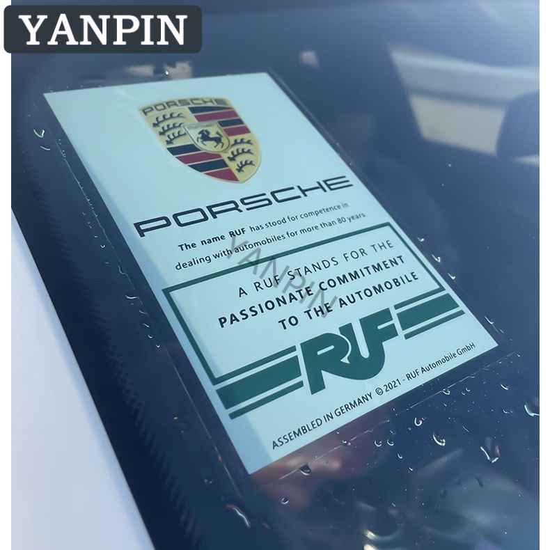 Porsche Miếng Dán Tĩnh Điện Trang Trí Kính Chắn Gió Xe Hơi RWB Panamera Macan New Cayenne Taycan 917 718 911 GT3 RS