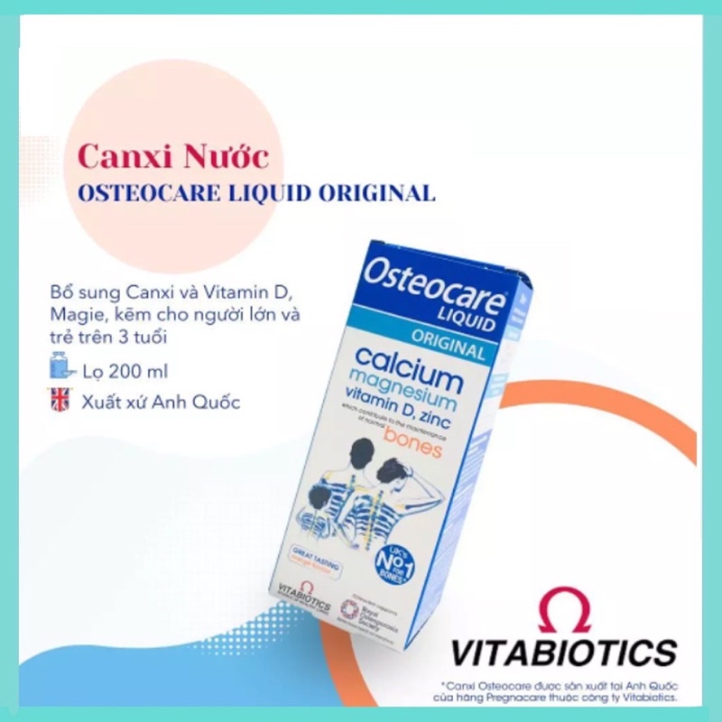 Canxi Osteocare Original Dạng Nước Của Anh 200ml