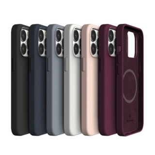 Sinjimoru / Vỏ Silicon mềm từ tính tương thích cho iPhone 12 13 14 15 16 pro max mini s25 plus ultra silicone - đen, hải quân, hoa oải hương, xám nhạt, hồng, rượu vang đỏ plus