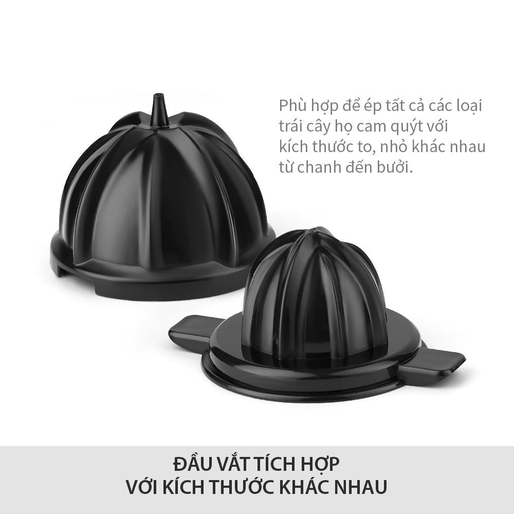Máy vắt cam LocknLock  EJJ256BLK màu đen, 85W cần gạt đòn bẩy, tay cầm mềm, dễ sử dụng - K-MALL