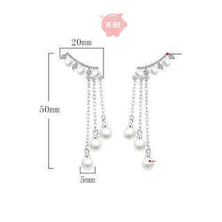 Bông tai tua rua ngọc trai nhân tạo thời trang BHBT123