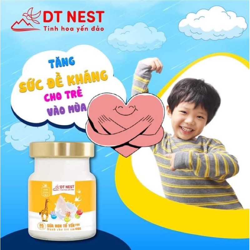 Sữa non tổ yến dành cho trẻ em dt nest Khánh Hòa với 30% yến nguyên chất - Hũ 70ml