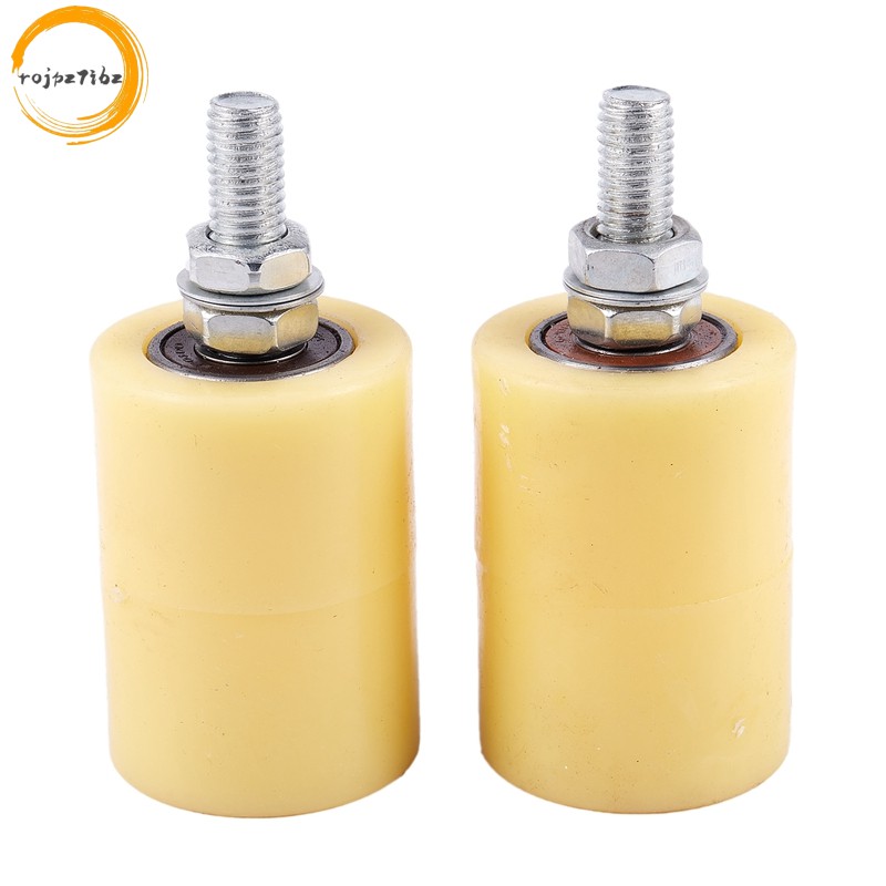2 Chiếc 50X70Mm Thép PP Con Lăn Phẳng Vòng Bi Hướng Dẫn Bánh Xe 6201 M12 Vít Cho Cửa Điện Cửa Trượt Cổng