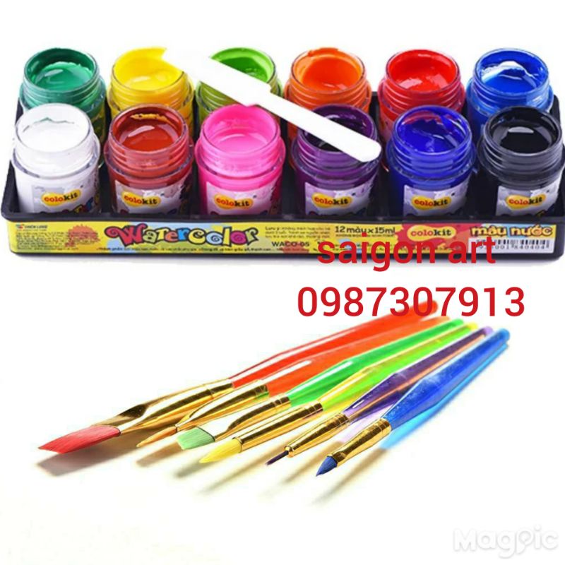 Bộ 8,12 Màu Nước Vẽ An Toàn Cho Bé - Thiên Long | Shopee Việt Nam