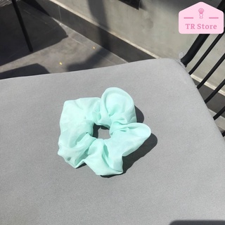 Scrunchies voan lụa gam màu Pastel dịu dàng buộc tóc