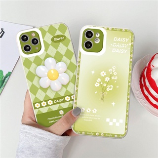 Ốp iphone - Ốp lưng iphone cạnh vuông viền camera Daisy flower dành cho ip 6 đến 16promax - ng001