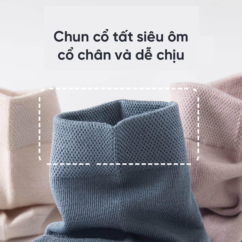 Tất cổ cao nữ nam trơn chất vải mềm dày vớ nữ nam cổ cao Unisex phong cách Hàn Quốc - Cherry Shop
